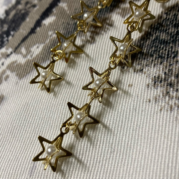 ゆらゆらスター⭐︎星のイヤリング✨　 starjewelry 2枚目の画像
