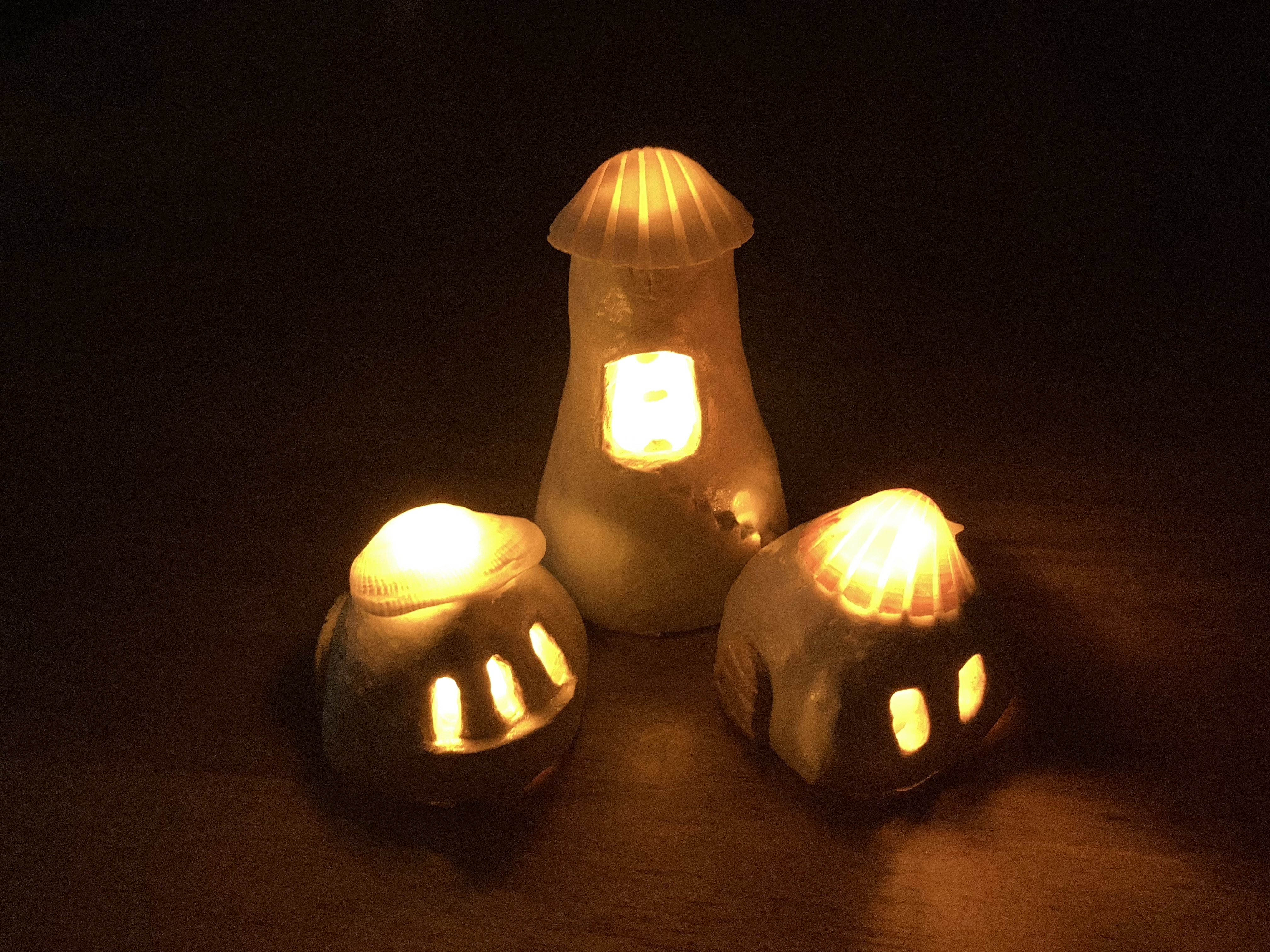 海辺の家灯り　キャンドルホルダー　セット