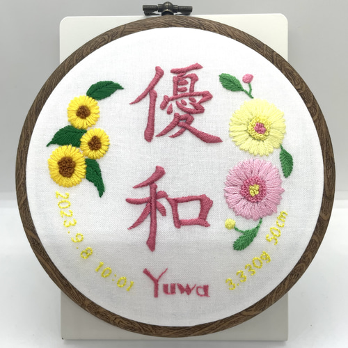 100％ 指さき(手刺繍)藝術「蘇州 運河(縦)」＃ 価値ある作品をお手元に‼︎ 幸せにと想いを込めた命名筆文字刺繍 その他インテリア雑貨 陽沢