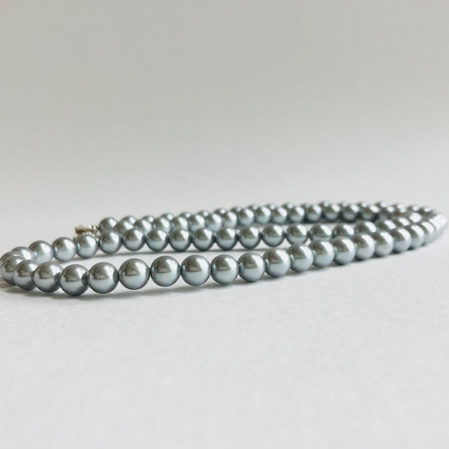 再販】貝磨きパールマチネーネックレス/約7mm約60cm/グレー/R/made in 