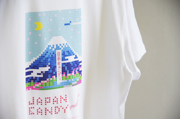 JAPAN CANDY T-SHIRT"富士山バージョン" tシャツ 面白い イラスト デザイン かわいい 富士山 2枚目の画像