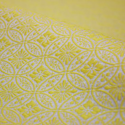 金色錦緞粉彩景泰藍花自行車黃色（黃色）/白色（羽衣珍珠）☆寬33公分x長50公分☆（7017-2W6） 第2張的照片