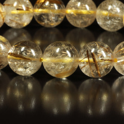 【お試し価格】１０ミリ 一点物 ゴールドルチル（タイガールチル） ブレスレット ２８ｇ ＯＲ２３ 金針水晶 お守り効果 14枚目の画像