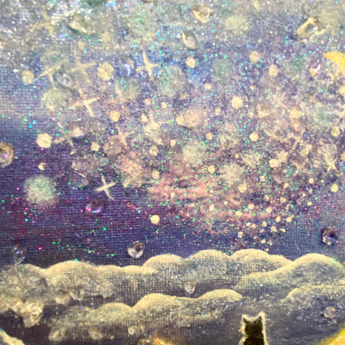 大人気新品 黒猫と三日月夜 絵画 17315954｜Creema(クリーマ) 通販 vega 絵画