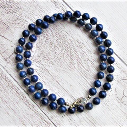 希少品 手作業研磨ラピスラズリ大玉 天然石 アクセサリー レア品天然ラピスラズリ彫刻品ヒキュウ中型天然石ステンレス製