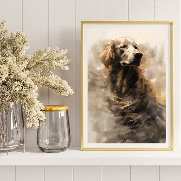 【KENSHIN (犬神) - ラブラドールレトリバー犬 No.1】風水画 アートポスター 犬の絵 犬の絵画 8枚目の画像