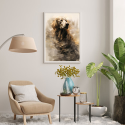 【KENSHIN (犬神) - ラブラドールレトリバー犬 No.1】風水画 アートポスター 犬の絵 犬の絵画 7枚目の画像