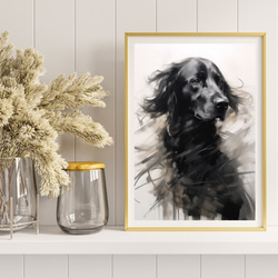 【KENSHIN (犬神) - ラブラドールレトリバー犬 No.2】風水画 アートポスター 犬の絵 犬の絵画 8枚目の画像