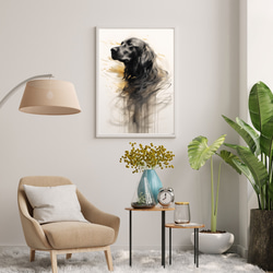 【KENSHIN (犬神) - ラブラドールレトリバー犬 No.4】風水画 アートポスター 犬の絵 犬の絵画 7枚目の画像