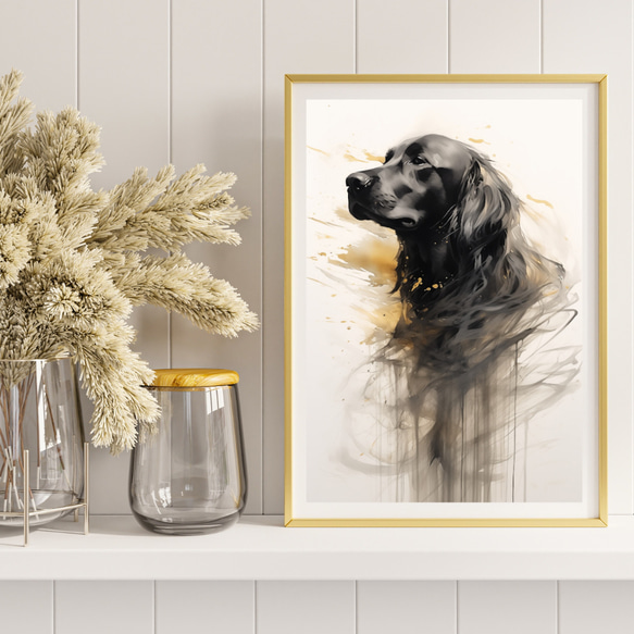 【KENSHIN (犬神) - ラブラドールレトリバー犬 No.4】風水画 アートポスター 犬の絵 犬の絵画 8枚目の画像