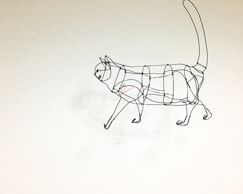 【楽天最安値に挑戦】 ワイヤーアート ワイヤークラフト 愛猫 猫 ねこ ネコ モビール 立体・オブジェ