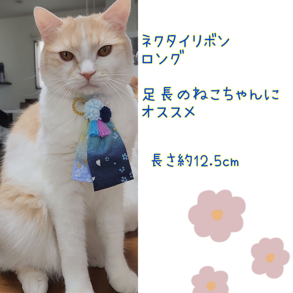 猫用♡和柄ネクタイ 3枚目の画像