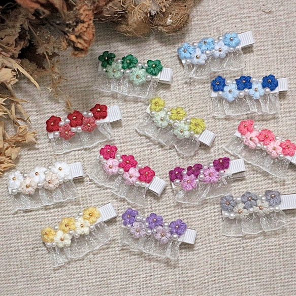 ❁小花クリップ❁ ベビーヘアピン　ベビーヘアクリップ　ベビーヘアゴム ❁小花クリップ❁ ベビーヘアピン ベビーヘアクリップ ベビーヘアゴム