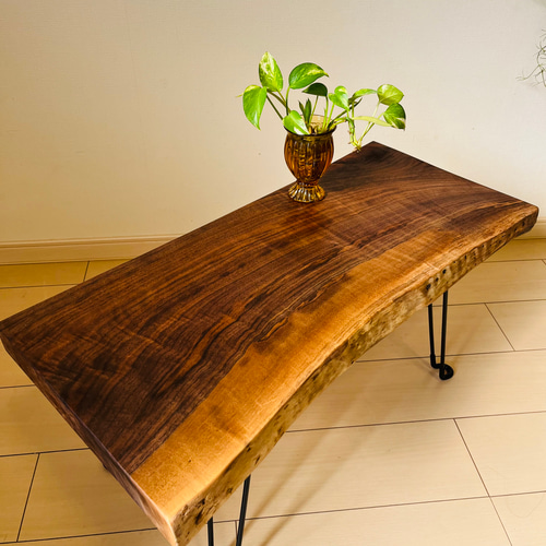 ブラックウォールナット 一枚板テーブル ローテーブル ローテーブル