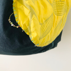 Bag   手縫いのバッグ　  一点もの　布製　スローファッション　ハンドメイド　1953 12枚目の画像