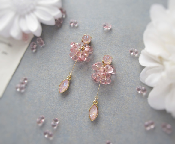 花びら舞う。SAKURA 。bijou earring／pierce*4276* 2枚目の画像