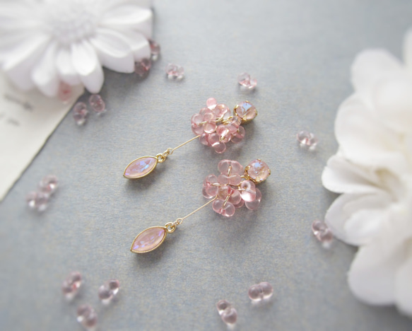 花びら舞う。SAKURA 。bijou earring／pierce*4276* 4枚目の画像