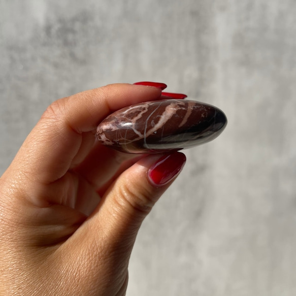 【チョコレートジャスパー】パームストーン 握り石 鉱物 天然石 3枚目の画像