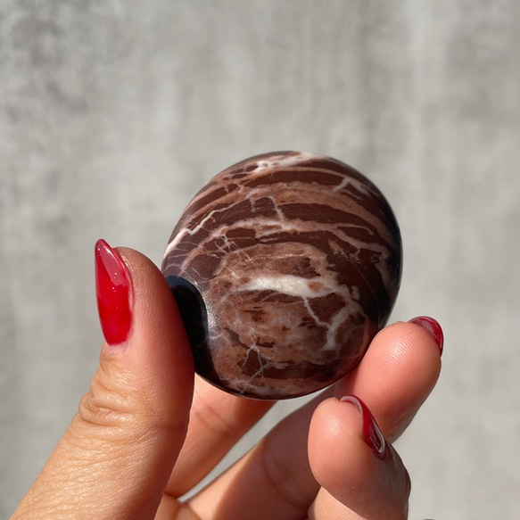 【チョコレートジャスパー】パームストーン 握り石 鉱物 天然石 9枚目の画像
