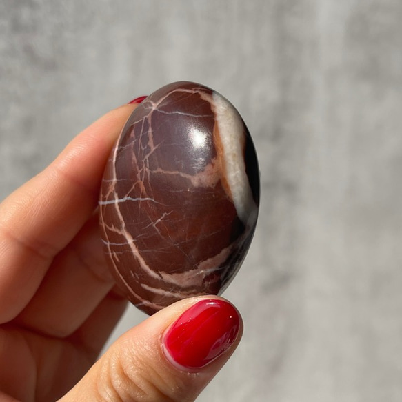 【チョコレートジャスパー】パームストーン 握り石 鉱物 天然石 10枚目の画像