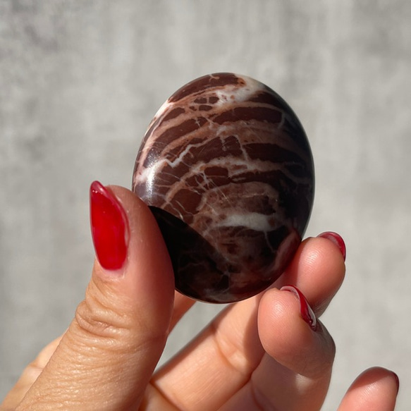 【チョコレートジャスパー】パームストーン 握り石 鉱物 天然石 13枚目の画像