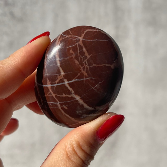 【チョコレートジャスパー】パームストーン 握り石 鉱物 天然石 16枚目の画像