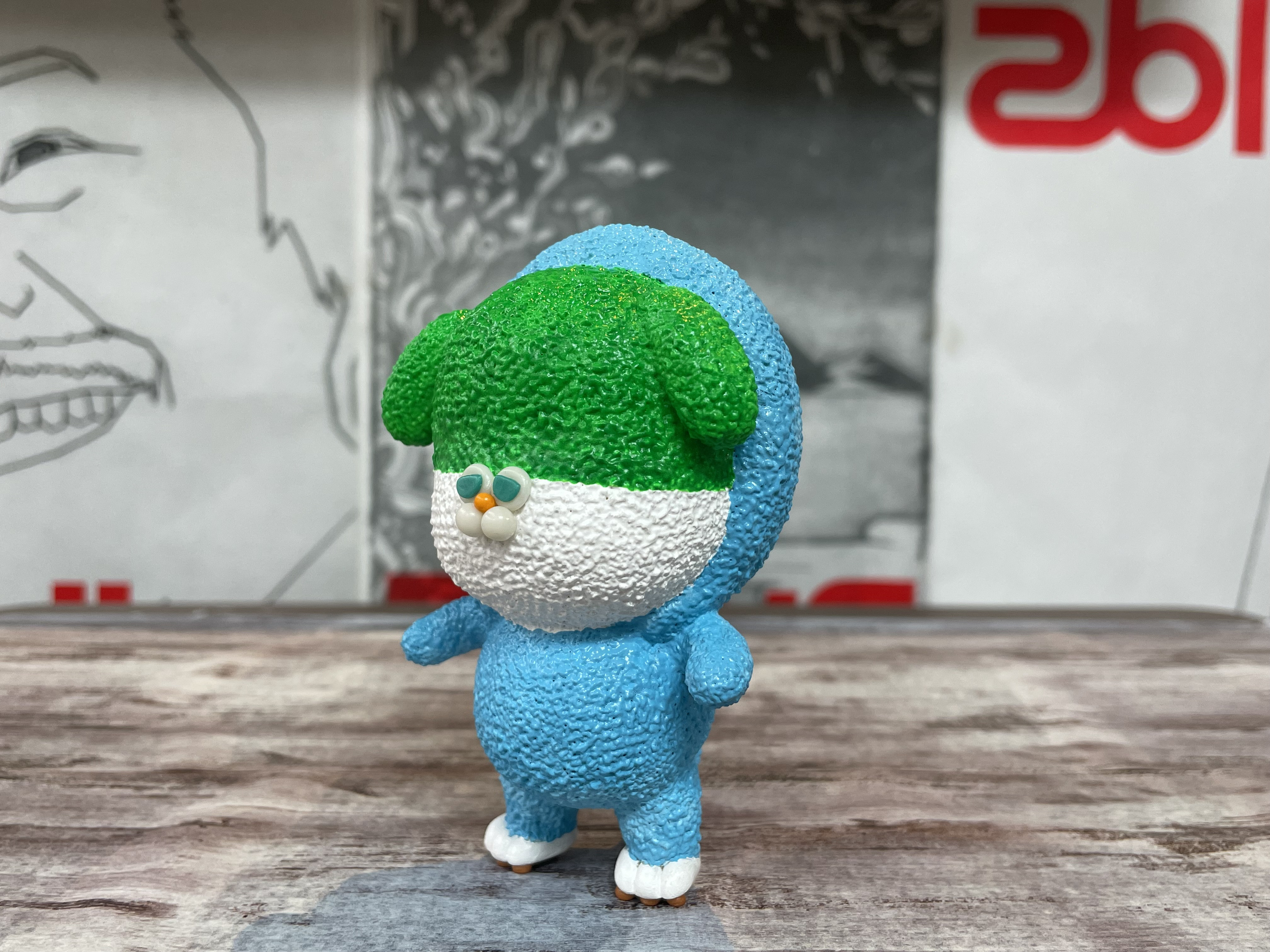 ”高さ100mm”★☆ふくくるん(フードのわんちゃん) ☆ 幸せを招ぶ置き物として ★ 笑顔にさせるために頑張ってます。