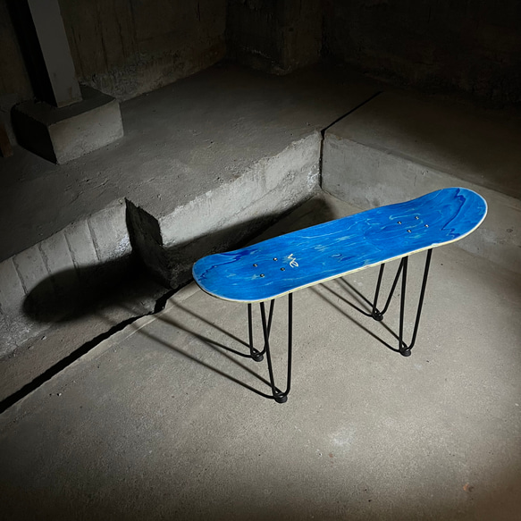 スケートボード　スケボー　テーブル　椅子　イス　チェア　ベンチ　サイドテーブル　コーヒーテーブル　ミニテーブル　91 3枚目の画像