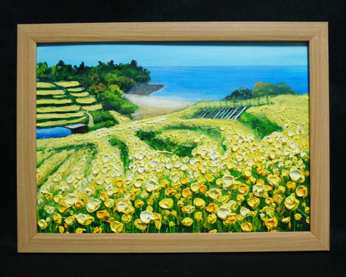 油絵 油彩 油彩画 絵 絵画 【菜の花フェスタ】 絵画 HR 通販