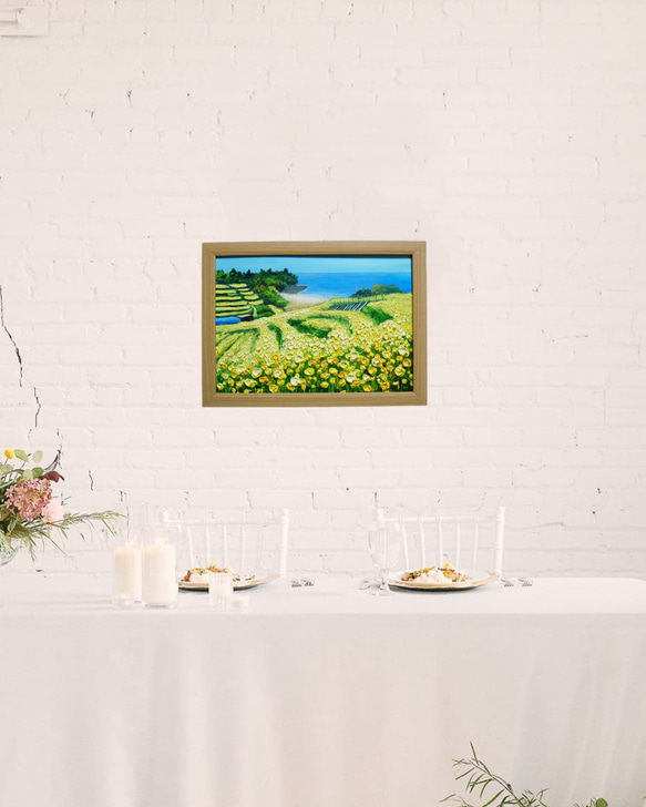 油絵 油彩 油彩画 絵 絵画 【菜の花フェスタ】 油絵 絵画 【菜の花フェスタ】 絵画 HR 通販 15344330｜Creema