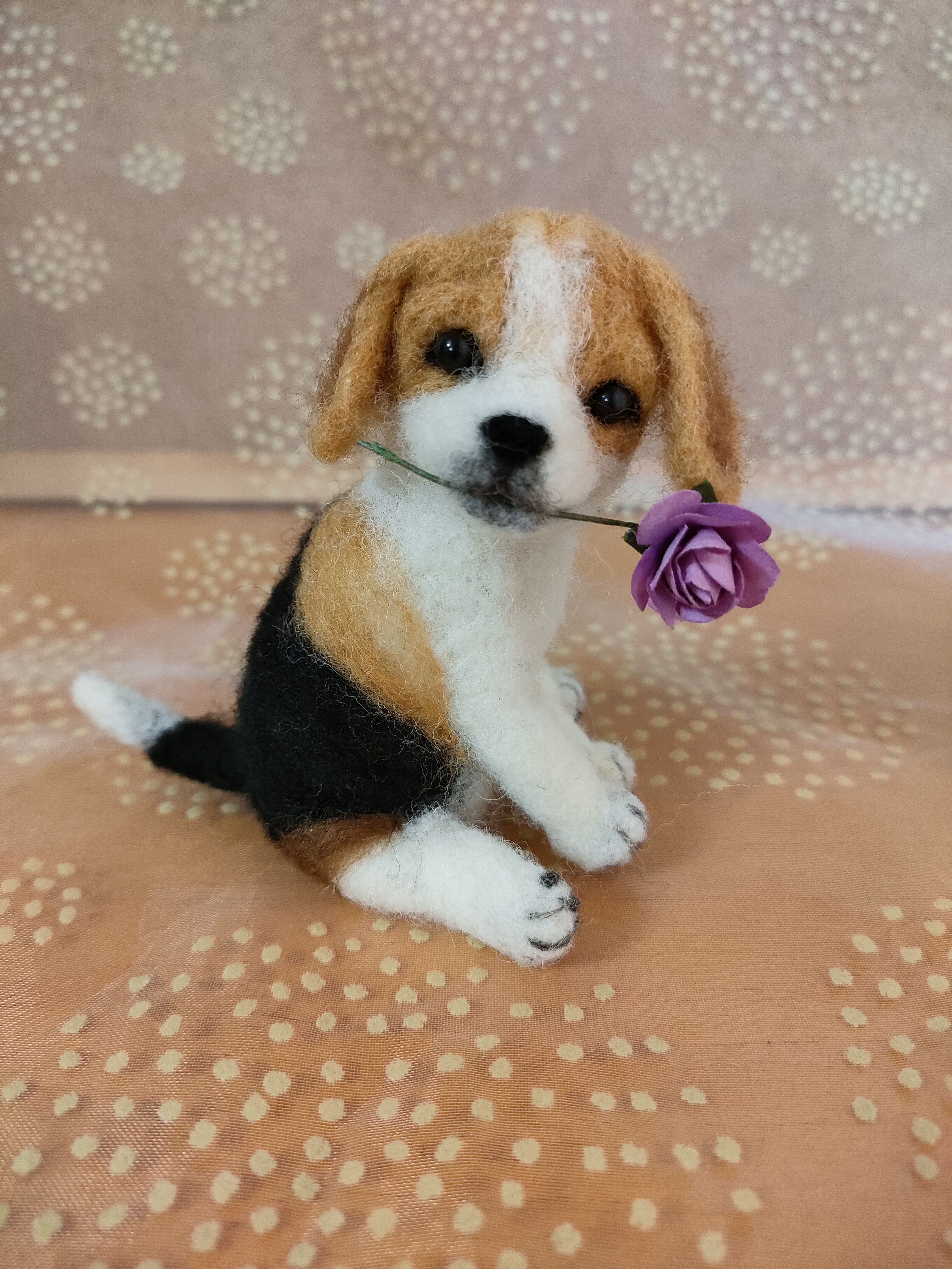 【オーダーメイド】羊毛フェルト　手乗りサイズ　ペット　猫　犬　うちのコ