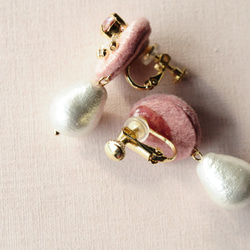 &lt;titi~Nandemoni Hino 耳環~&gt; 刺繡耳環「SAKURA drop」可更換以適應過敏 第4張的照片