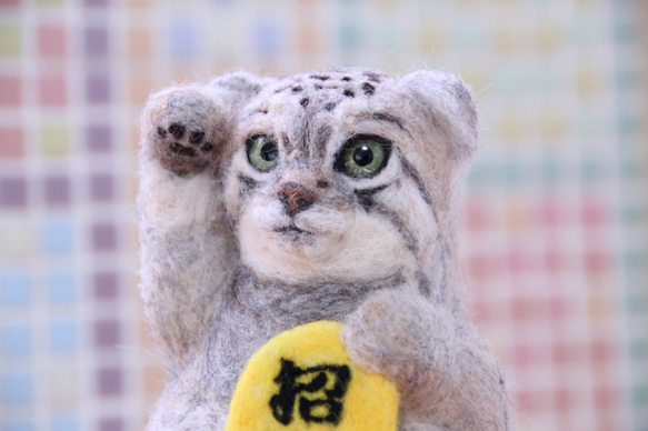 羊毛フェルト⁑招きマヌル猫 羊毛フェルト もけもけ屋さん 通販