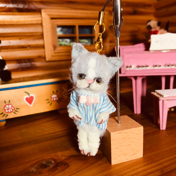 ドールバッグチャーム バッグアクセ 猫 ネコ おでかけ 母の日