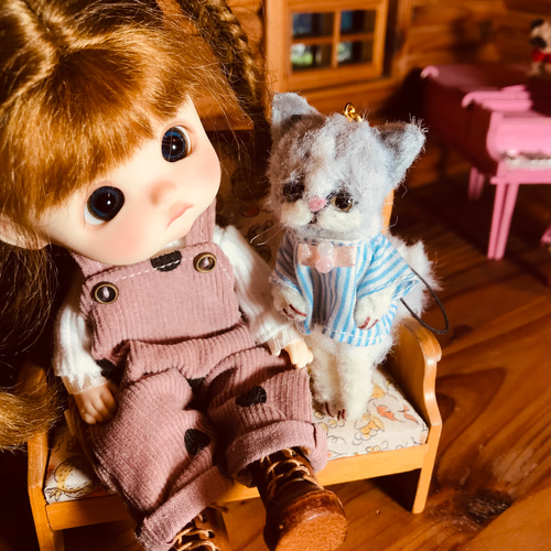 ドールチャームの小さくて可愛い猫＊モールアート