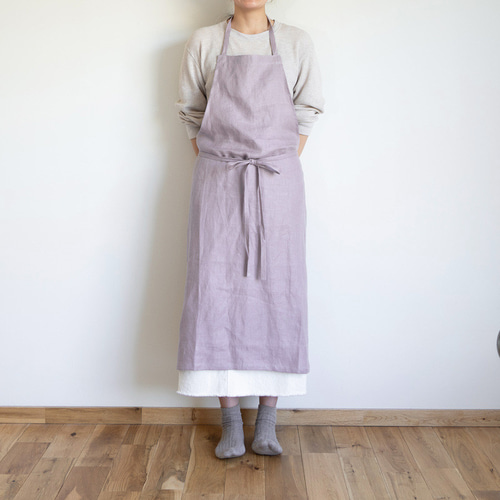 2wayロングエプロン カフェ リネンが優しく包むおしゃれ 2wayロングエプロン カフェ リネンが優しく包むおしゃれ