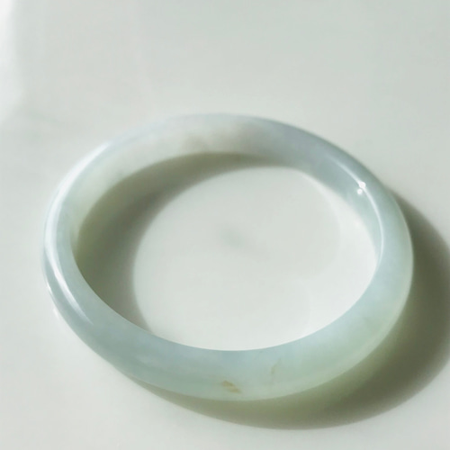 B1010-016】ジェイド 翡翠 ヒスイ バングル 一点もの 希少