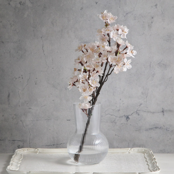 【お家でお花見】淡雪の桜 フェイクウォーターアレンジ 4枚目の画像