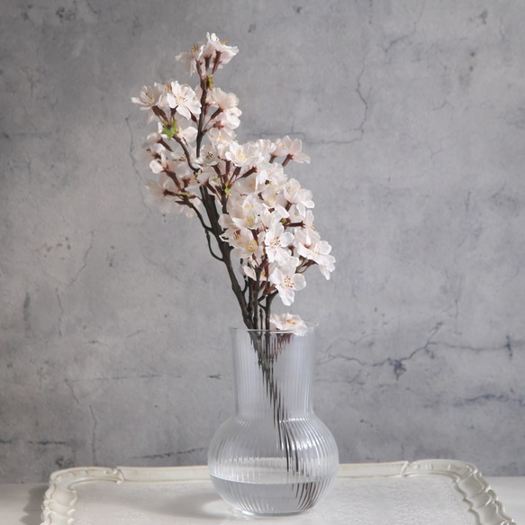 【お家でお花見】淡雪の桜 フェイクウォーターアレンジ 3枚目の画像
