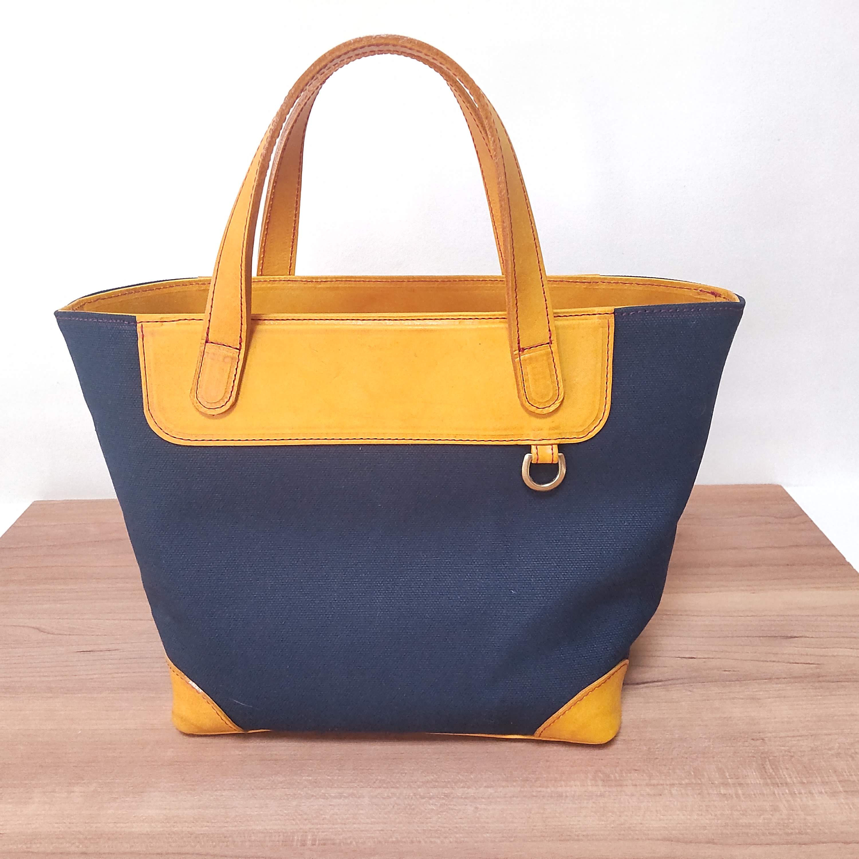 【オーダーメイド】色の組み合わせ自由　革と帆布のオリジナル　ミニトートバッグ