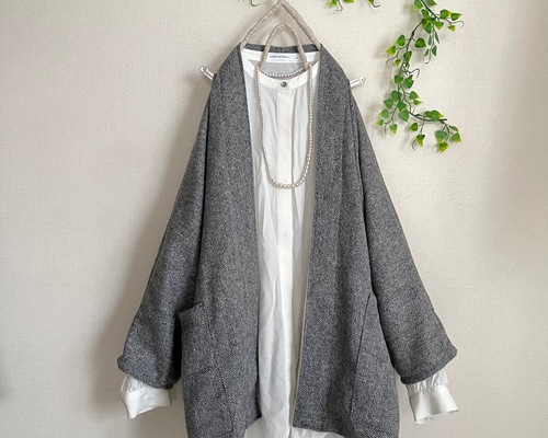 春秋フォーマルグレーツイードドルマンジャケット ジャケット Kym