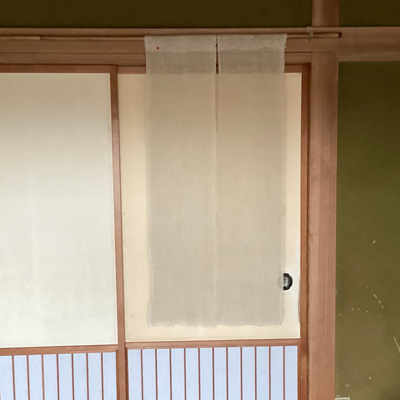 古布　蚊帳　生成り　濃い色　2 2枚目の画像