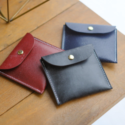 《BRIDLELEATHER》素朴な革のポチ袋　1個  《3colors》 1枚目の画像