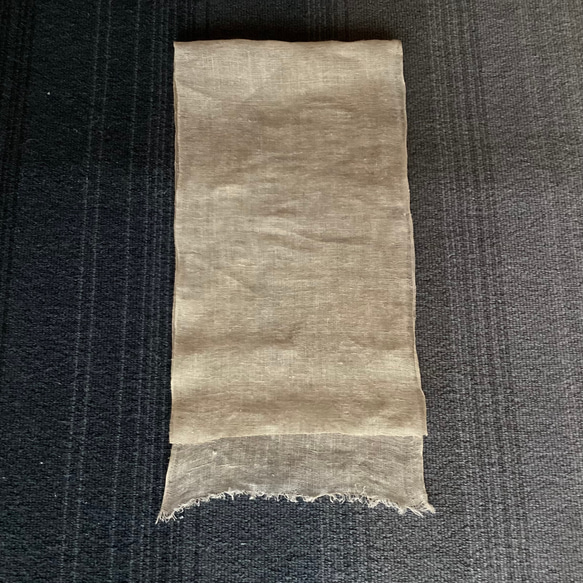 古布　蚊帳　生成り　濃い色　3 4枚目の画像