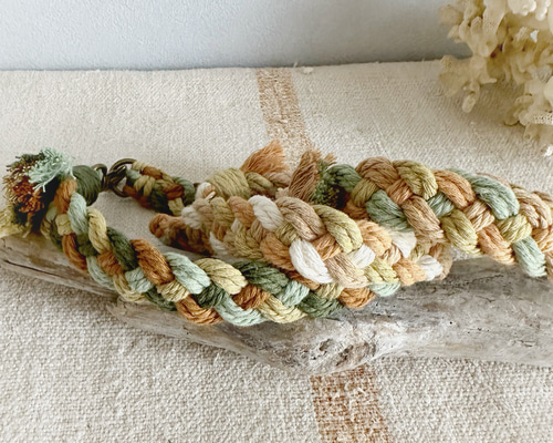 受注制作 わんちゃん猫ちゃんチョーカー アースカラーペットとお揃い