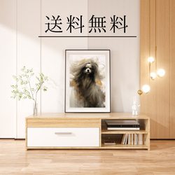 【KENSHIN (犬神) - ペキニーズ犬 No.1】風水画 アートポスター 犬の絵 犬の絵画 4枚目の画像