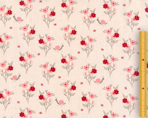 ハーフカットサイズ！『モダ！THE FLOWER FARM 花とカタツムリ 薄