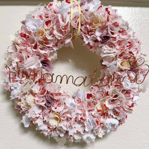 送料無料☆NO.504 リースでひなまつり ファブリックリース ひな祭り 雛