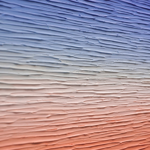 落ち着きを感じる朝日】絵画 - オレンジ 抽象画 横長（N-#52