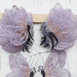 20枚入り 蝶々 刺繍 レース モチーフ ハンドメイドパーツ　手芸　素材 3枚目の画像